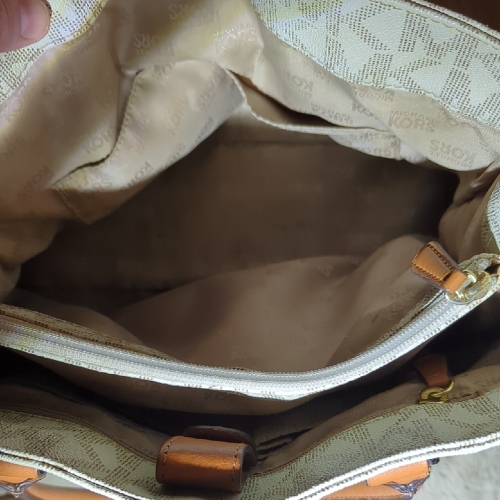 Michael Kors Cream and Tan Satchel - Picture 11 of 15